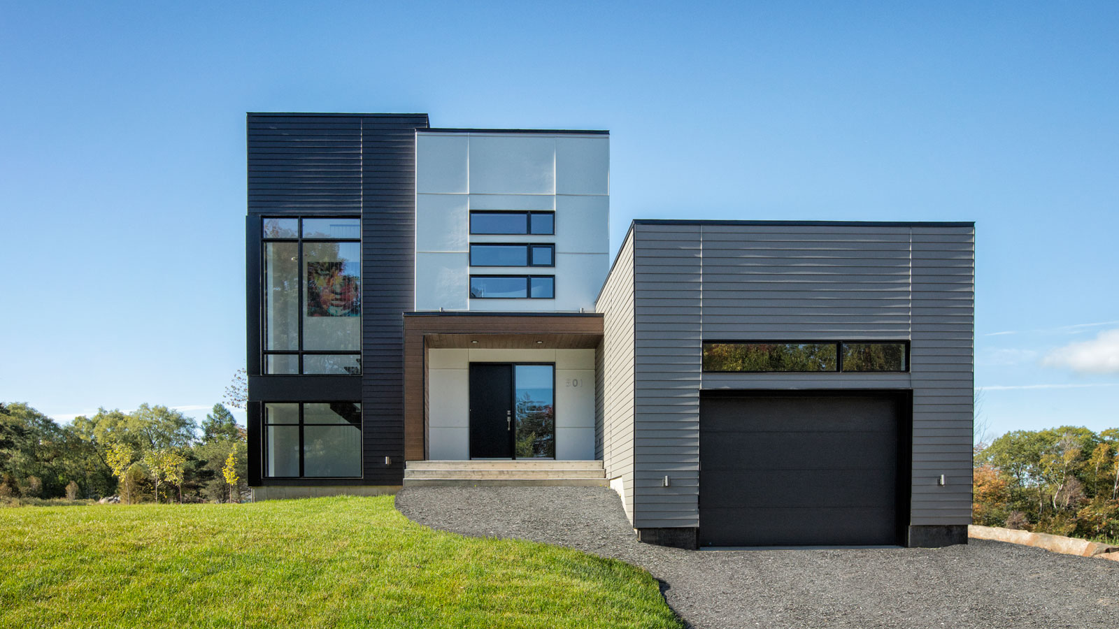 Zone C - Modèle B - Projet immobilier moderne avec maison contemporaine dans nouveau quartier Rive-Sud Québec